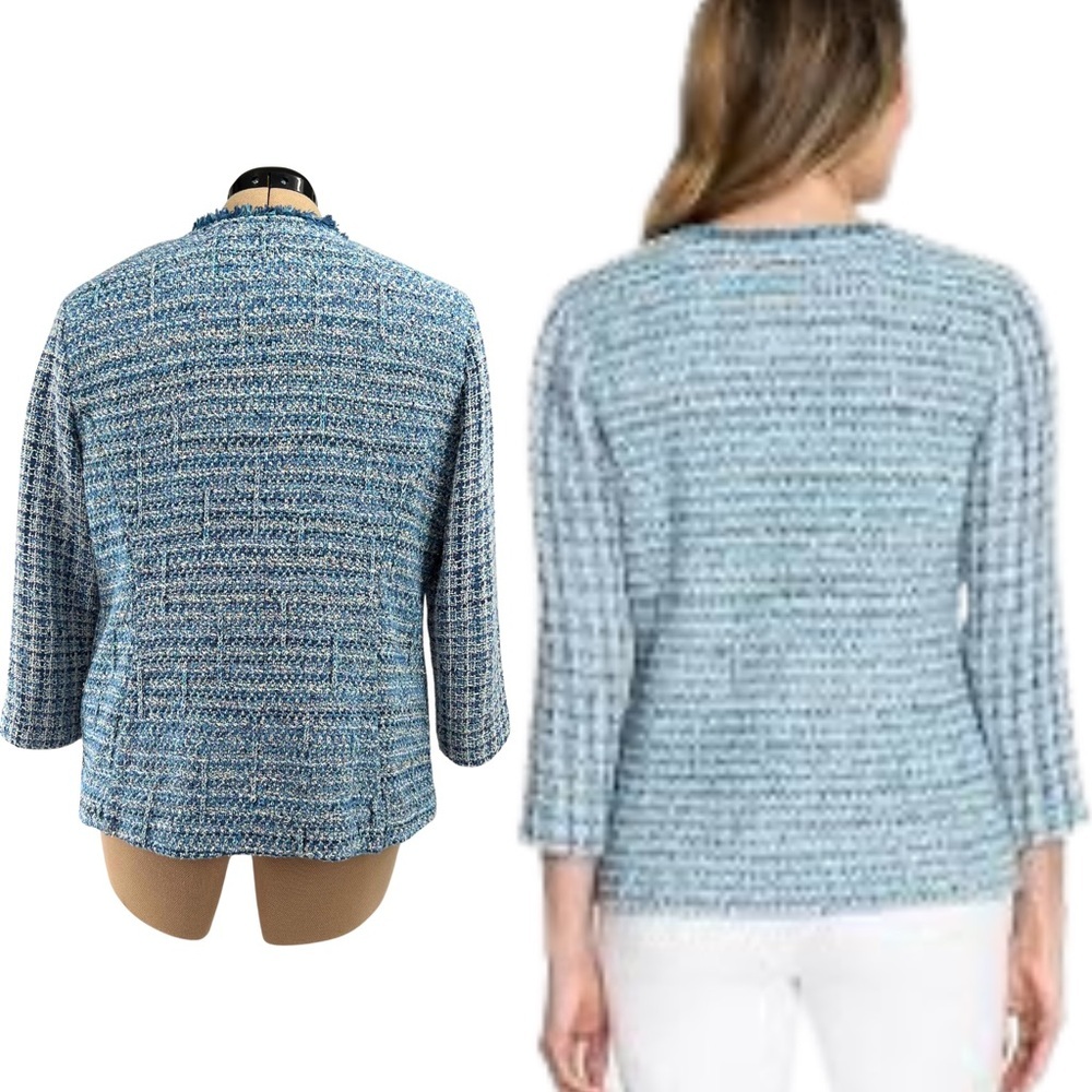 NIC+ZOE (Large - EUC) Blue Under the Sea Jacket - Picture 2 of 10